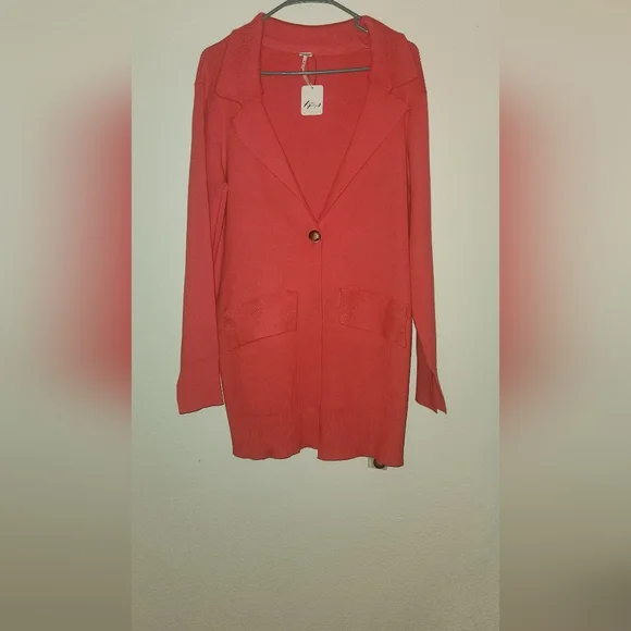 Free People Cardigan Sweater in "Pink Rose" NWT - Picture 4 of 7